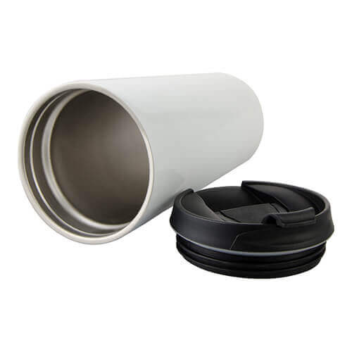 Borraccia termica 450 ml in acciaio Stampa Sublimatica - bianco