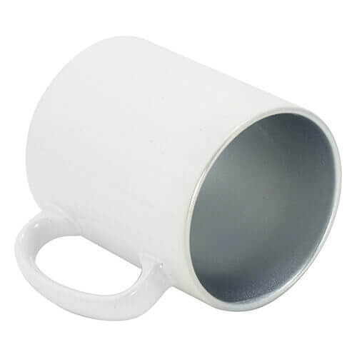 Tazza 300 ml con interno argento, lucido Sublimazione Termostampa