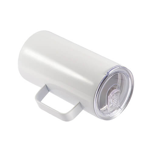 Tazza in acciaio inox da 600 ml per sublimazione - bianca