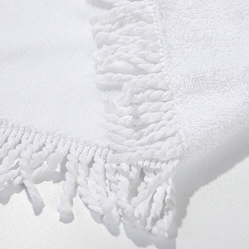 Asciugamano 152 x 76 cm con frange per sublimazione - bianco