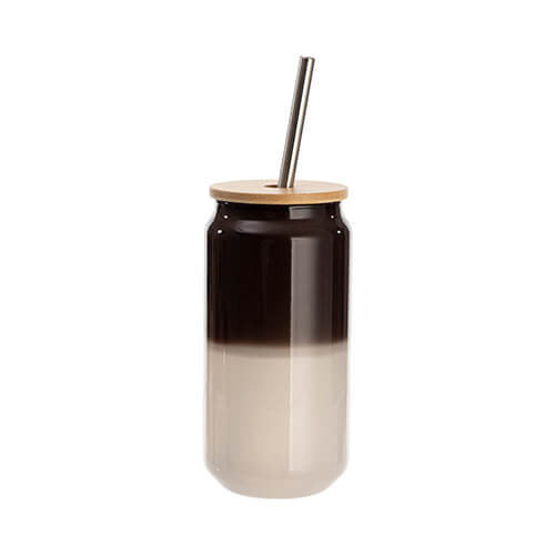 Vetro da 550 ml che cambia colore se esposto al calore per sublimazione - nero