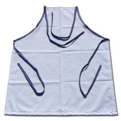 Grembiule PREMIUM bordi blu scuro a pois bianchi per sublimazione di trasferimento termico