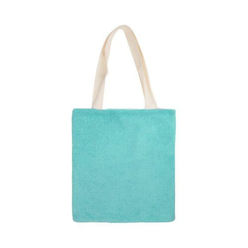 Sacchetto di peluche 34 x 37 cm per sublimazione - bianco e verde