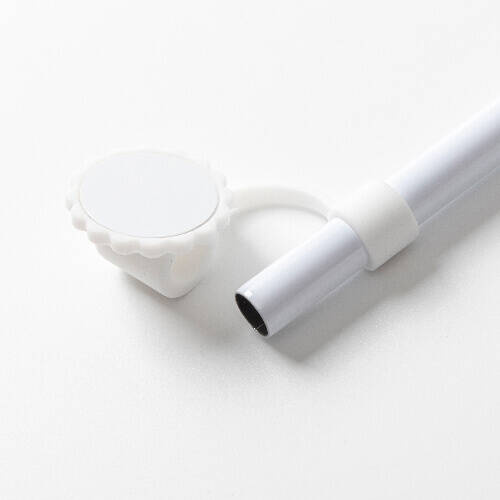 Copertura in cannuccia in silicone Ø 0,8 cm per sublimazione - fiore bianco