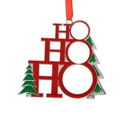 Ciondolo albero di Natale in metallo per sublimazione - HO HO HO