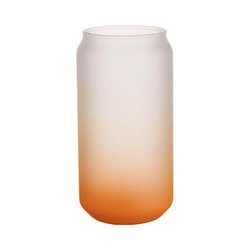 Vetro smerigliato da 550 ml per sublimazione - sfumatura arancione
