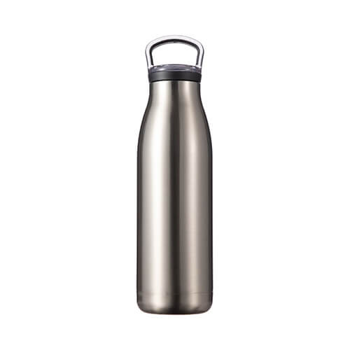 Borraccia - Borraccia da 500 ml con manico verticale per sublimazione - argento