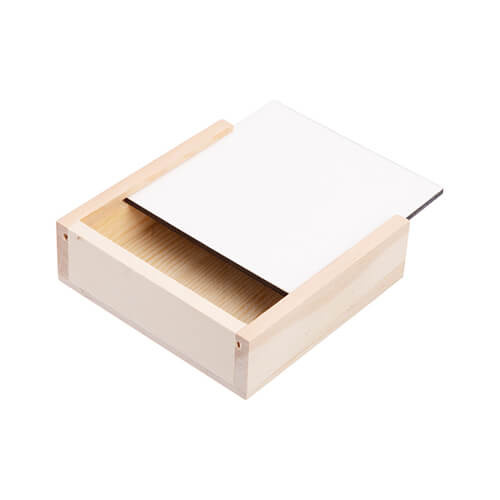 Scatola di legno 11 x 11 x 3,5 cm per sublimazione