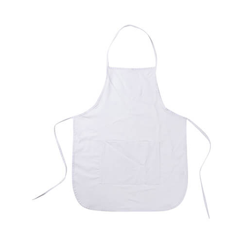 Grembiule bianco adulto con tasca per sublimazione