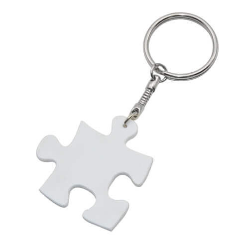 Portachiavi in plastica – pezzo di puzzle - Sublimazione Trasferimento termico