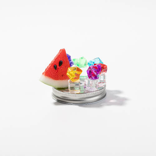 Mug Mason Jar 350 ml satinato senza manico per sublimazione - ghiaccio artificiale e anguria