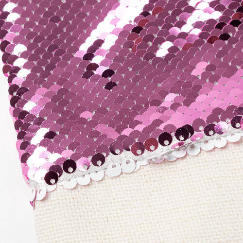 Calza di Natale con paillettes rosa per la sublimazione