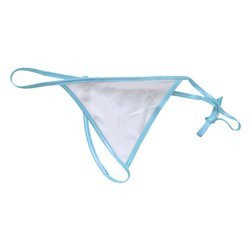 Perizoma da donna per sublimazione con bordo celeste