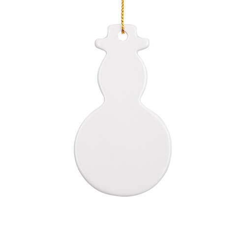 Ciondolo in ceramica per sublimazione - Pupazzo di neve