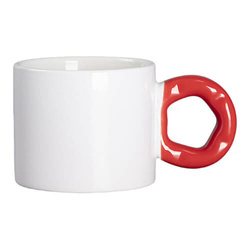 Tazza da 280 ml con manico a forma di ciambella per sublimazione - rosso