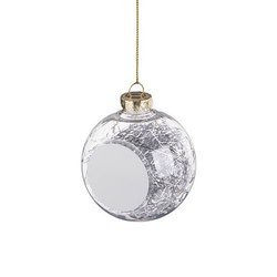 Pallina di albero di Natale per sublimazione con capelli di angelo d’argento