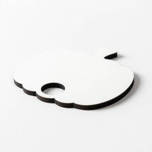 Targhetta con nome in fibra di legno per una tazza 480 / 600 / 540 / 750 ml per sublimazione - zucca