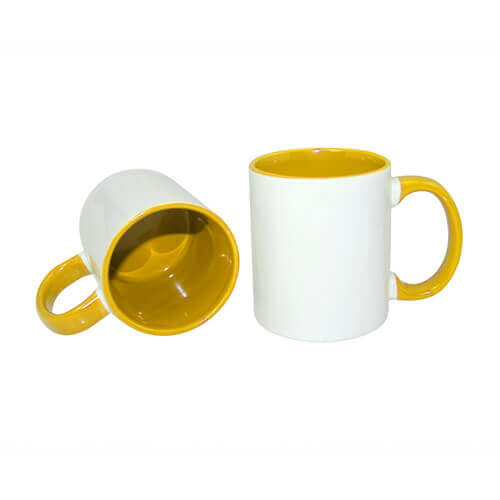 Tazza 330 ml FUNNY giallo dorato Sublimazione Termostampa