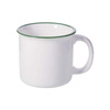 Tazza in ceramica, smaltato 300 ml Sublimazione Termostampa - bianco con bordo verde