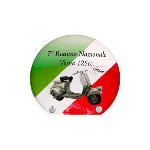 Statuetta in acrilico CERCHIO 13 x 12 cm per sublimazione