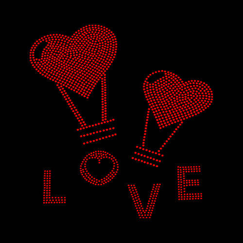 Foglio con zirconi per trasferimento termico - love