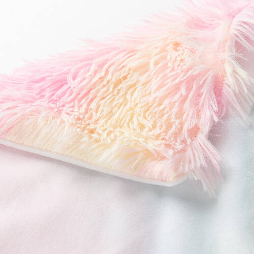 Federa colorata 40 x 40 cm in pile a pelo lungo e microfibra per sublimazione