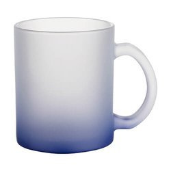 Tazza in vetro smerigliato 330 ml per sublimazione - blu navy sfumato