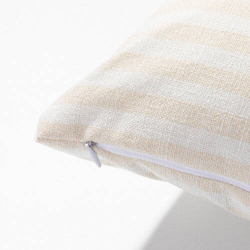 Federa in tela 40 x 40 cm per sublimazione - crema con strisce giallo