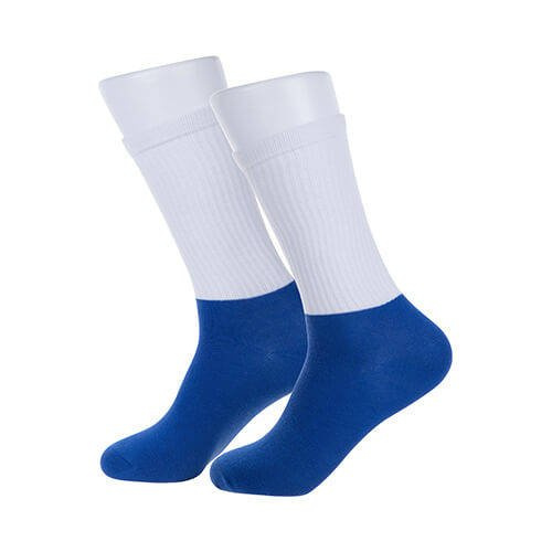 Calzini sportivi con piedino a sublimazione blu