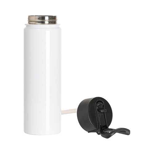 Borraccia - Borraccia da 800 ml con manico pieghevole per sublimazione - argento