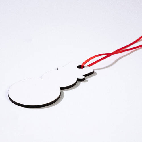 Pendente in MDF bifacciale per sublimazione - pupazzo di neve