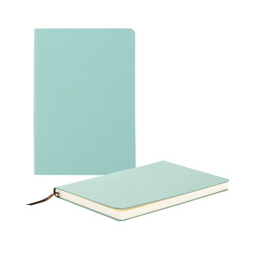Set di 2 quaderni con copertina in pelle per incisioni - turchese