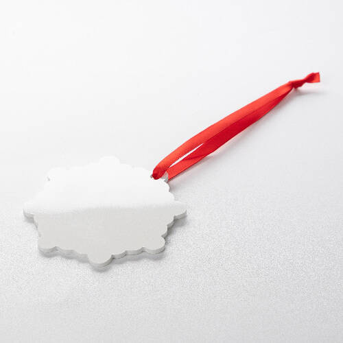 Ciondolo in plastica per sublimazione - Fiocco di neve