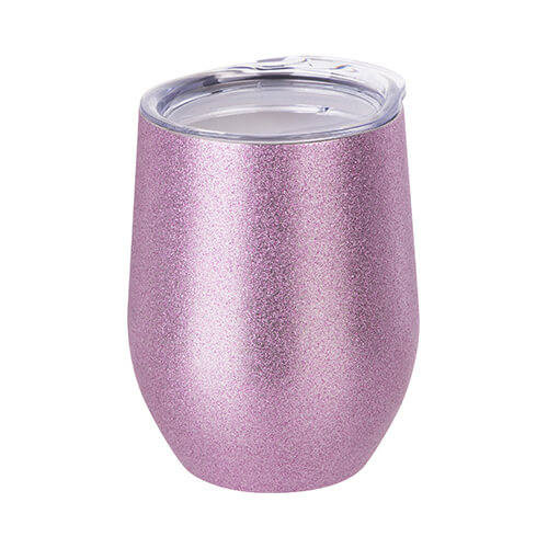 Tazza per vin brulè 360 ml per sublimazione - glitter rosa
