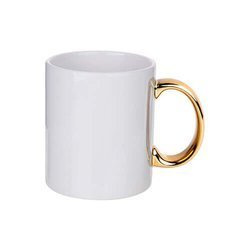 Tazza 330 ml con il manico dorato Sublimazione Termostampa