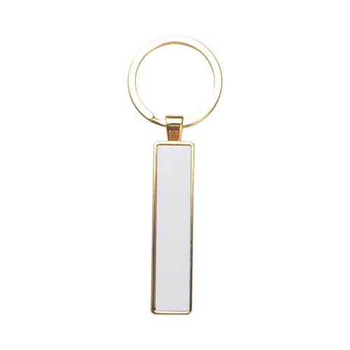 Portachiavi bifacciale 1,3 x 6,3 cm per sublimazione - oro