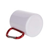 Tazza in metallo 300 ml con moschettone Sublimazione Termostampa - bianco