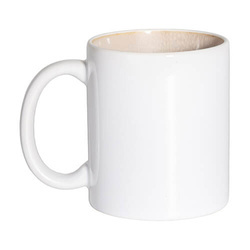 Tazza da 330 ml con interno smaltato per sublimazione - grigio