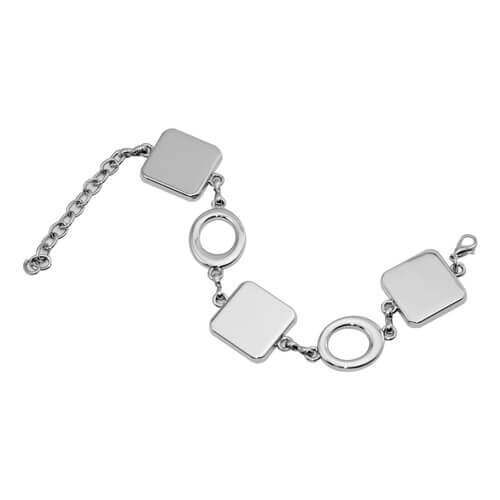 Bracciale con 3 piastrine stampabili per stampa sublimatica a trasferimento termico