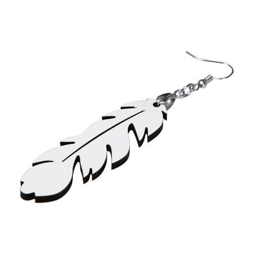 Orecchini in MDF per sublimazione - piuma