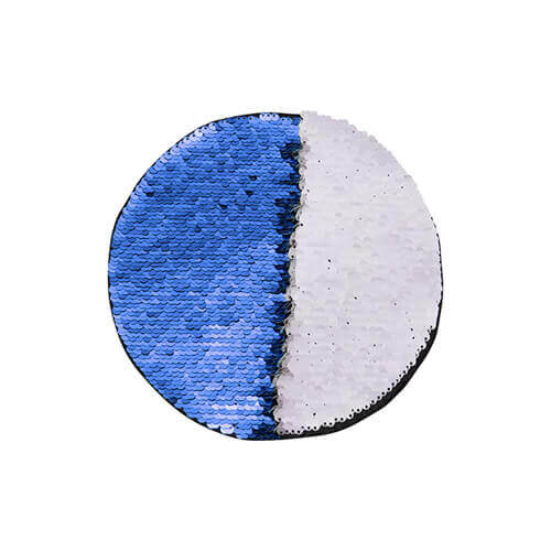 Patch paillettes bicolore da sublimare - cerchio blu Ø 19
