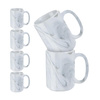 Set di 6 tazze da 450 ml per sublimazione - marmo Grigio