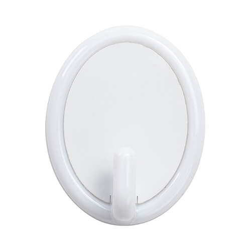 Gancio piccolo in plastica per sublimazione - ovale bianco
