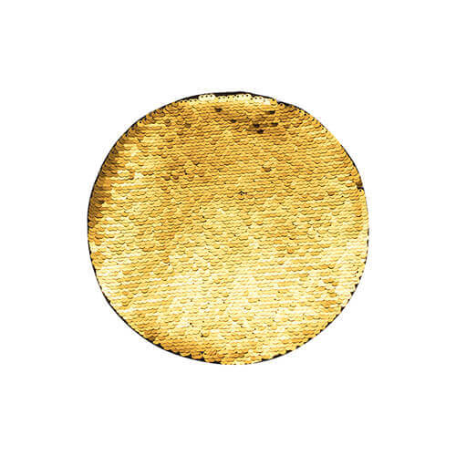 Patch paillettes bicolore da sublimare - cerchio oro Ø 19