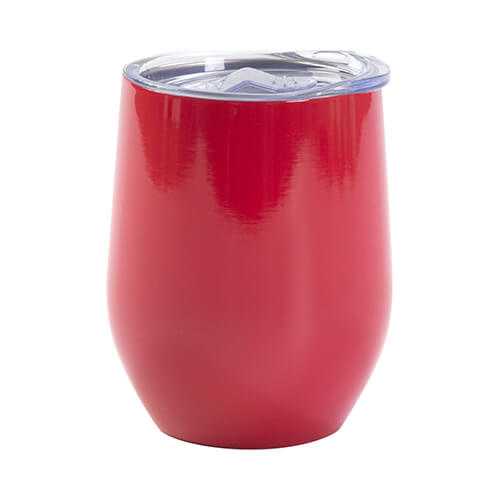 Tazza per vin brulé 360 ml per sublimazione - rossa con foro per bere chiuso