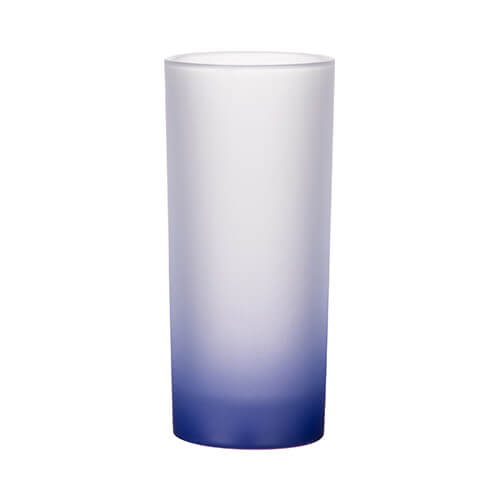 Vetro smerigliato da 200 ml con manico blu navy per sublimazione