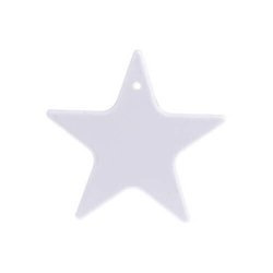 Pendente stella di plastica luminescente - Stampa sublimatica a trasferimento termico