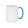 Tazza MAX 450 ml con il manico celeste Sublimazione Termostampa