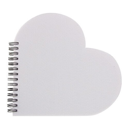 Copertina in feltro per quaderno a spirale, cuore, per sublimazione