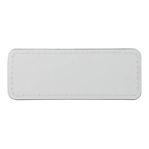 Targhetta in pelle 8,2 x 3,1 cm per sublimazione - bianca